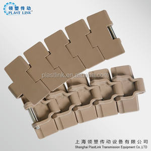 <span class=keywords><strong>PL</strong></span> 880 Flex Bevel Slat Top Chain Förderung von Lebensmittel getränke flaschen und-behältern Zuverlässiger POM mit Edelstahls tift - Product Image 3