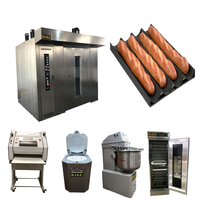 Italie Commercial 32 Plateaux Rack Gaz Vapeur Injectée Four à Pain et Four Rotatif Diesel Four de Boulangerie Rotatif