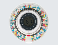 Boîte à pilules électronique intelligente avec carte SIM, système de surveillance à distance des médicaments, en matériau ABS, compartiments amovibles, 21 emplacements, modèle vocal avec clé de verrouillage