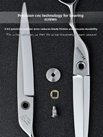 Ciseaux à effiler dentelés CNC Huo Dong LW-625X pour hommes, fabriqués en Chine continentale, réduisent le volume de 20%-30%, pour une finition naturelle et sans démarcation