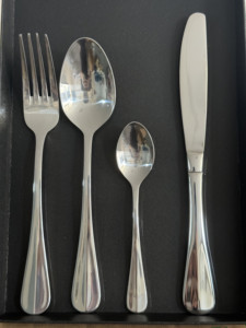 16/24/32 thép không gỉ thiết lập dao kéo CẠNH VUÔNG muỗng nĩa Flatware Set - Product Image 2