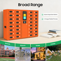 Casier de recharge intelligent à 32 compartiments avec reconnaissance faciale, mot de passe et carte IC, stockage haute densité pour téléphones portables, idéal pour les écoles et les bureaux