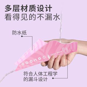 Urinario portátil desechable para mujeres de 700 ml, a prueba de fugas y olores, para uso de emergencia. - Product Image 5