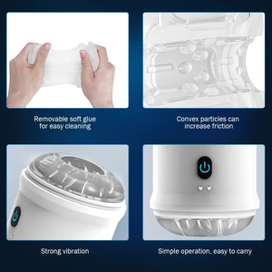 Мастурбатор для мужчин с вибрацией и реалистичной имитацией, без рук, для взрослых, с функцией тренировки удовольствия - Product Image 6