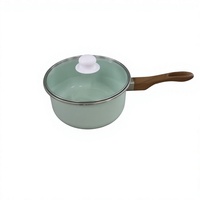 Marmite à soupe et à bouillon Luhong en émail avec couvercle en verre, compatible induction, gaz et four électrique