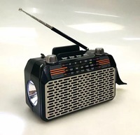 Meier M-533BT-S Portable En Plein Air D'urgence Radio De Bolsillo Con Panneau Solaire Panneau Lumineux Alimenté Lampe De Poche Am Fm Radio