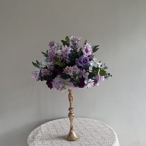 Boule artificielle violette fleurs décor fleurs artificielles centres de table mariage boules de fleurs artificielles <span class=keywords><strong>Rose</strong></span> - Product Image 2