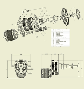 Motor de Sistema de Propulsión para Avión <span class=keywords><strong>RC</strong></span> FAI <span class=keywords><strong>F3A</strong></span>, Modelo de Competición VTOL, Motor Coaxial Anti-eje para Aeronaves Acrobáticas - Product Image 4