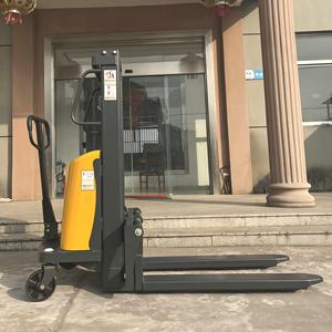 Apilador semieléctrico de primera clase 1000Kg Capacidad de carga 1600mm Altura de elevación Restaurante Carretilla elevadora adecuada Precio preferencial - Product Image 6