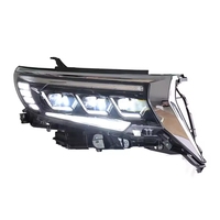 YBJ voiture accessoires phare Led 3 yeux d'ange Led Len pour PRADO FJ150 2018-2021 avec LED DRL modifié Prado Lc150 phare