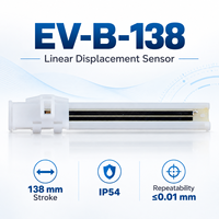Sensor Perpindahan Linier EV-B-138 138mm 1% IP54 DC 60V Resolusi Tak Terbatas Novotechnik TLH/TL untuk LT Sakae LP Variohm