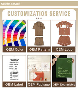 Individuelles Logo 2-teiliges Baumwoll-Babykleidungsset mit Umlegekragen, Waffelstrick-Homewear, Mädchen-Pyjama-Schlafanzug-Set - Product Image 4