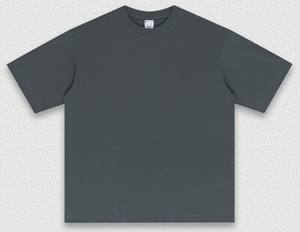 YKH 255Gsm hommes manches courtes haute qualité 100% coton Streetwear O col rond Logo personnalisé <span class=keywords><strong>Anti</strong></span> acariens t-shirt - Product Image 5