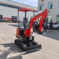 Mini-excavatrice sur chenilles ME12, moteur Koop, capacité de la benne de 0,03 m³, puissance de creusement élevée, plusieurs accessoires, garantie 1 an