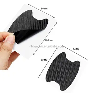 Túi của 4 sợi carbon cửa xe xử lý chống xước bảo vệ phim Sticker xe cửa xử lý bảo vệ nhãn dán