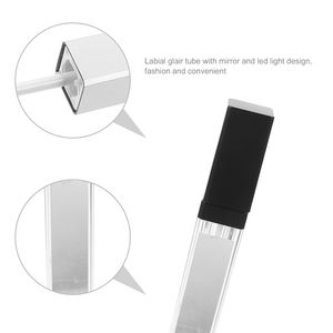 Custom Logo <b>Plastic</b> Led Light Lip Glaze Packaging Empty Container 7ml Lip Gloss Tube with <b>Mirror</b> - Product Image 4
