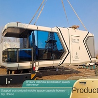 Cápsula Espacial Móvil para Exteriores B&B, Habitación de Hotel Interactiva, Casa EPS, Panel de Aluminio y Plástico, para Viajes de Negocios, Camping, Habitación con Luz Solar