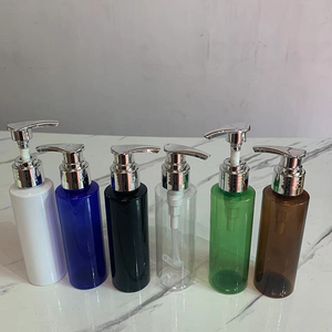Hengjian 120ml 4oz Cosmetic Hair Care Packaging Skin Care Cream <strong>Shampoo</strong> Lotion <strong>Bottle</strong> PET Plastic Silver <strong>Pump</strong> Stock MOQ 5 piece - Product Image 2