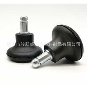 Black Pu Fixed Casters 50mm Diameter Silent Furniture <b>Wheels</b> Rigid Caster For Office Chair Accessories - Product Image 1