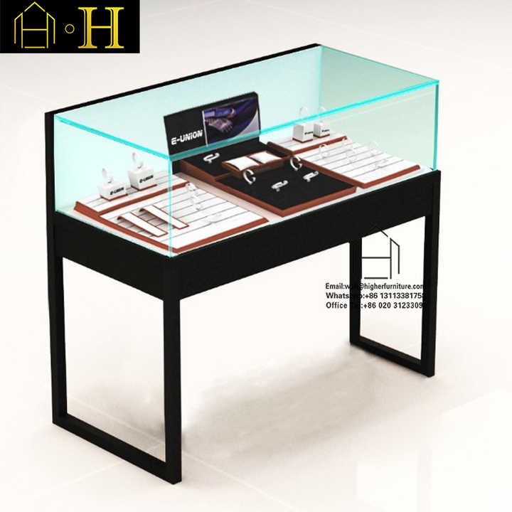 Customized Watch showcase Display Glass Display Counter Watch showcase ...