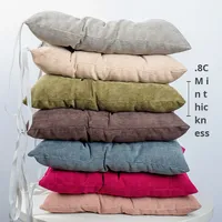 Coussin de chaise en velours côtelé épais anti-acariens, tricoté, pour bureau, canapé, chaises de salle à manger, carré, personnalisable, couleur unie, vente en gros d'usine