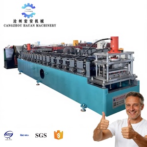 Máquina formadora de paneles de estanterías totalmente automática controlada por PLC con caja de cambios, motor, bomba y rodamientos para estanterías de supermercado - Product Image 1