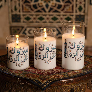 เทียน LED รูปทรงเสา ของตกแต่งเทศกาลอีดมูบาร็อค สไตล์ตะวันออกกลาง สำหรับชาวมุสลิม ลดราคาพิเศษ - Product Image 4