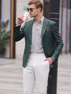 LCBZ personalizzato su misura all'ingrosso chiaro blu Casual vestito bella <span class=keywords><strong>giacca</strong></span> singola per gli uomini - Product Image 6