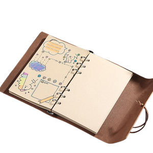Cuaderno de cuero de tapa dura A6 personalizado, diario de hojas sueltas con encuadernación en espiral - Product Image 2