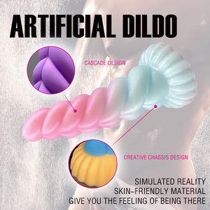 Sexbay Silikon Dildo Besar Warna-warni Butt Plug Ekspansi Masturbator Penis Artifisial Besar Pemijat Pantat untuk Pria atau Wanita - Product Image 6