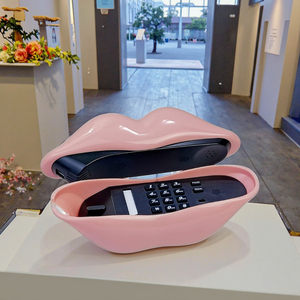 Téléphone de bureau analogique de conception de lèvre de nouveauté à la <span class=keywords><strong>maison</strong></span> téléphone rétro filaire pour la <span class=keywords><strong>maison</strong></span>/bureau/hôtel/magasins/partie/utilisation d'affaires - Product Image 2