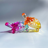 Ornement de tortue classique en cristal blanc, petite taille, décoration d'intérieur, attirant la richesse et l'argent, fait main, design moderne, en carton