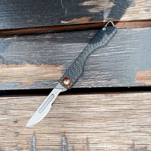 LHCB112 мини карманный складной нож сменные лезвия из углеродного волокна складной скальпель нож для выживания для гравировки - Product Image 1