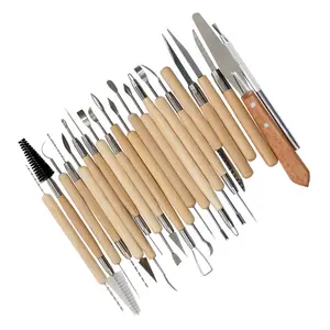 Xinbowen 56 Pcs Set Other Art Supplies Assorted Wood Stainless Steel Pottery Sculpture Clay Tools