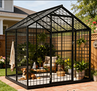 Serre de jardin en aluminium à installation facile, cage extérieure pour l'élevage de volailles, best-seller