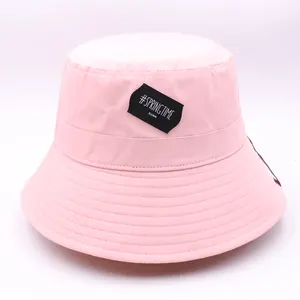 Özel yeni moda güneş şapkası kızlar pembe balıkçılık kova şapka bayanlar kadınlar için