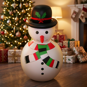 Diseño Convencional, Inflable de PVC Personalizado de Santa Claus, Soluciones Personalizadas, Decoraciones Navideñas Inflables para Exteriores con Nieve - Product Image 6