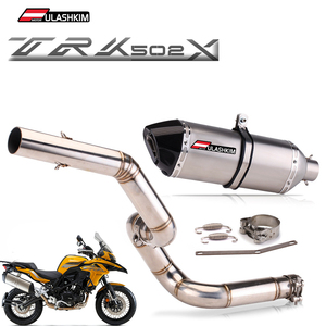 ท่อไอเสียแบบสวมสำหรับรถมอเตอร์ไซค์ <span class=keywords><strong>Benelli</strong></span> <span class=keywords><strong>Trk</strong></span> 502x <span class=keywords><strong>Trk</strong></span> 505 <span class=keywords><strong>X</strong></span> ท่อไอเสียแบบมีท่อเชื่อมต่อกลาง พร้อมตัวลดเสียง Db Killer และระบบไอเสีย - Product Image 3