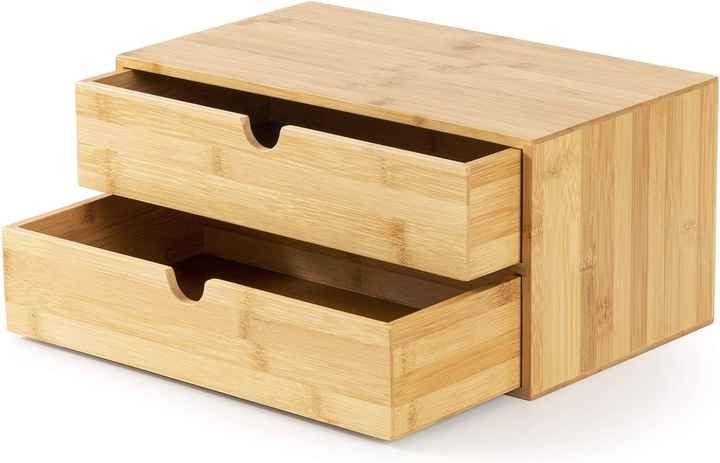 Bamboo Desk Organizer - Mini Bamboo Desk Drawer Tabletop Storage ...