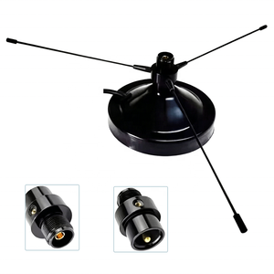 Antenne combinée à base magnétique noire avec signal amélioré, kit de montage au sol pour radio mobile de bus - Product Image 1