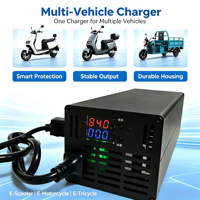 Chargeur automatique intelligent AC/DC 60V15A pour tricycle électrique à batterie au plomb, coque en aluminium