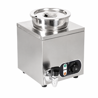 Chauffe-soupe électrique professionnel 4L à pot unique, en acier inoxydable, pour comptoir, idéal pour cafés et petits restaurants