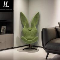 Fauteuil de style designer nordique chaise de canapé simple chaise de lapin en forme de siège à dossier haut créatif moderne