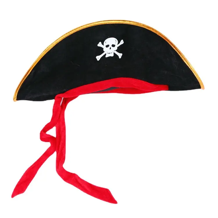 Benutzer definierte Halloween-Party liefert Kapitän Hut Piraten schädel rotes Band Hut Großhandel