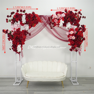 DKB Best Selling High Quality Silk Rose Red Artificial <b>Flower</b> Arrangement Wedding Arch Backdrop <b>Flower</b> Panel - Product Image 2