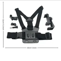 Support de poitrine universel 6 en 1 pour téléphone, harnais réglable pour vlog, cyclisme, randonnée, caméra d'action en extérieur