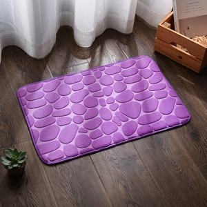 Tapis de sol carré moderne en galets, petite éponge gaufrée en pierre, absorbant et antidérapant, facile à nettoyer pour la salle de bain domestique résistante aux taches - Product Image 3