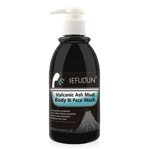 SEFUDUN deodorize moisturizing face and body wash Volcanic Mud Deep Cleansing Whitening Shower Gel 250ml