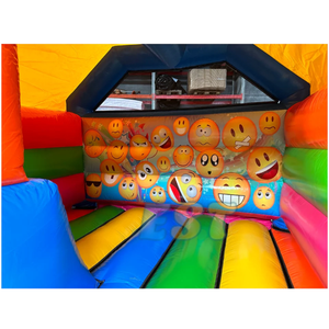 Castello Gonfiabile Commerciale Emoji Sorridente per Feste, Casa Gonfiabile con Scivolo Combinato - Product Image 5