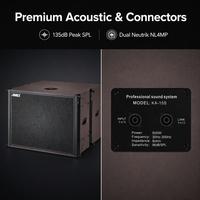 Subwoofer passif Line Array 18 pouces KA-210B 650W AES 8 Ohm 101dB pour sonorisation de tournée
